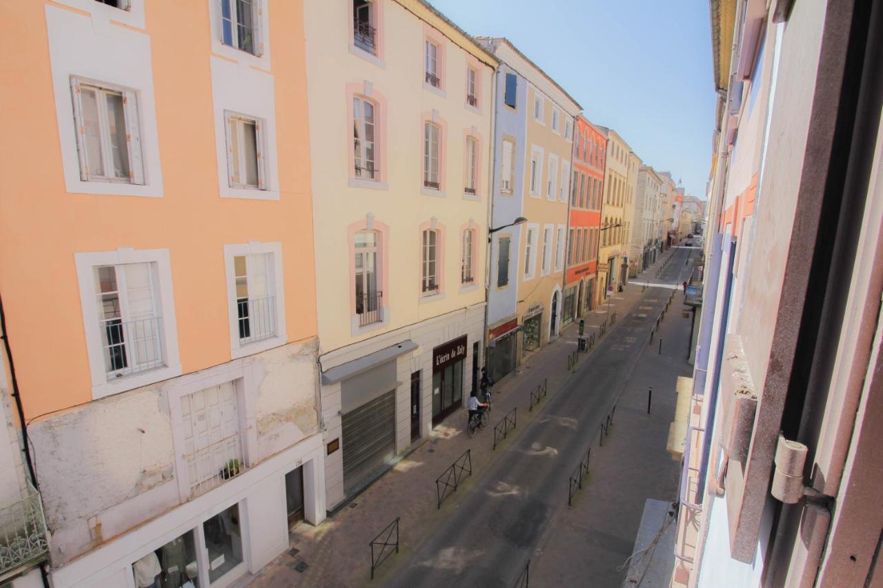 Charmant T2 en COEUR de VILLE - 2 lits + lit bébé - Wifi - Imprimante Carcassonne Extérieur photo